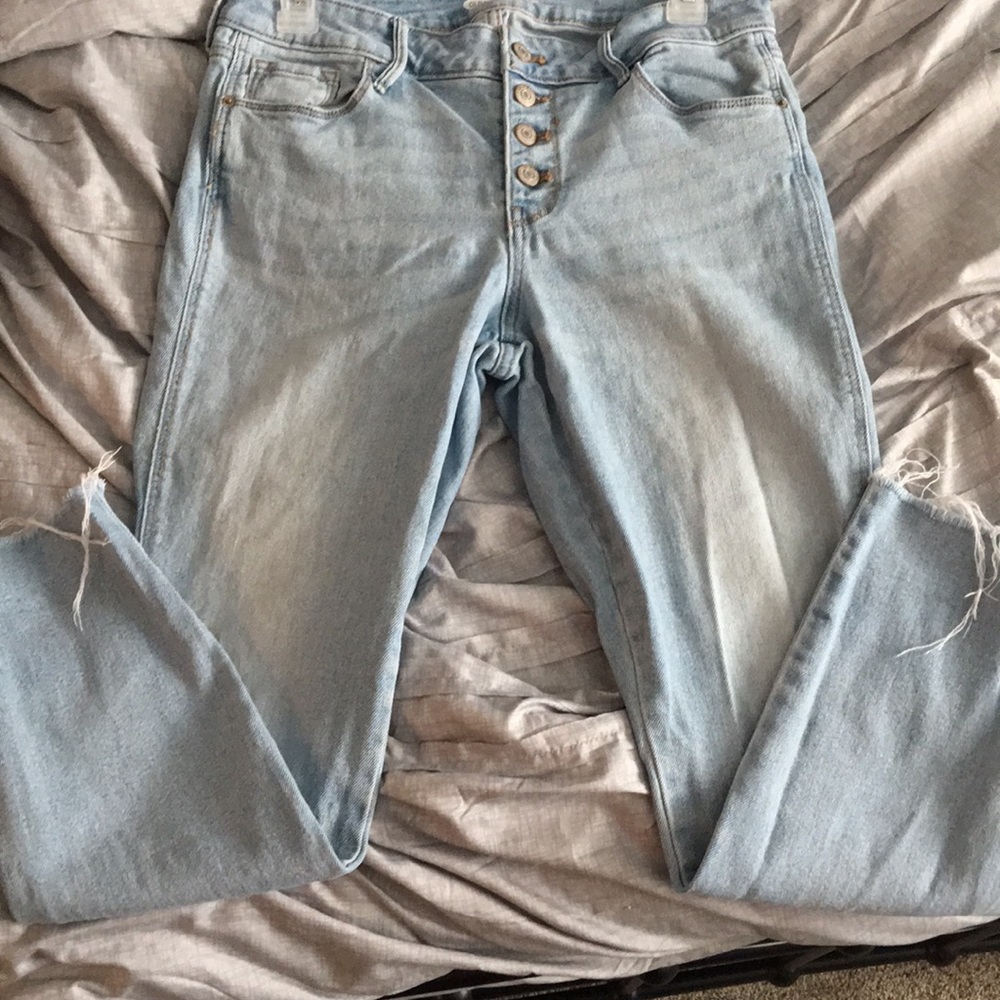 Vintage looking button fly jeans